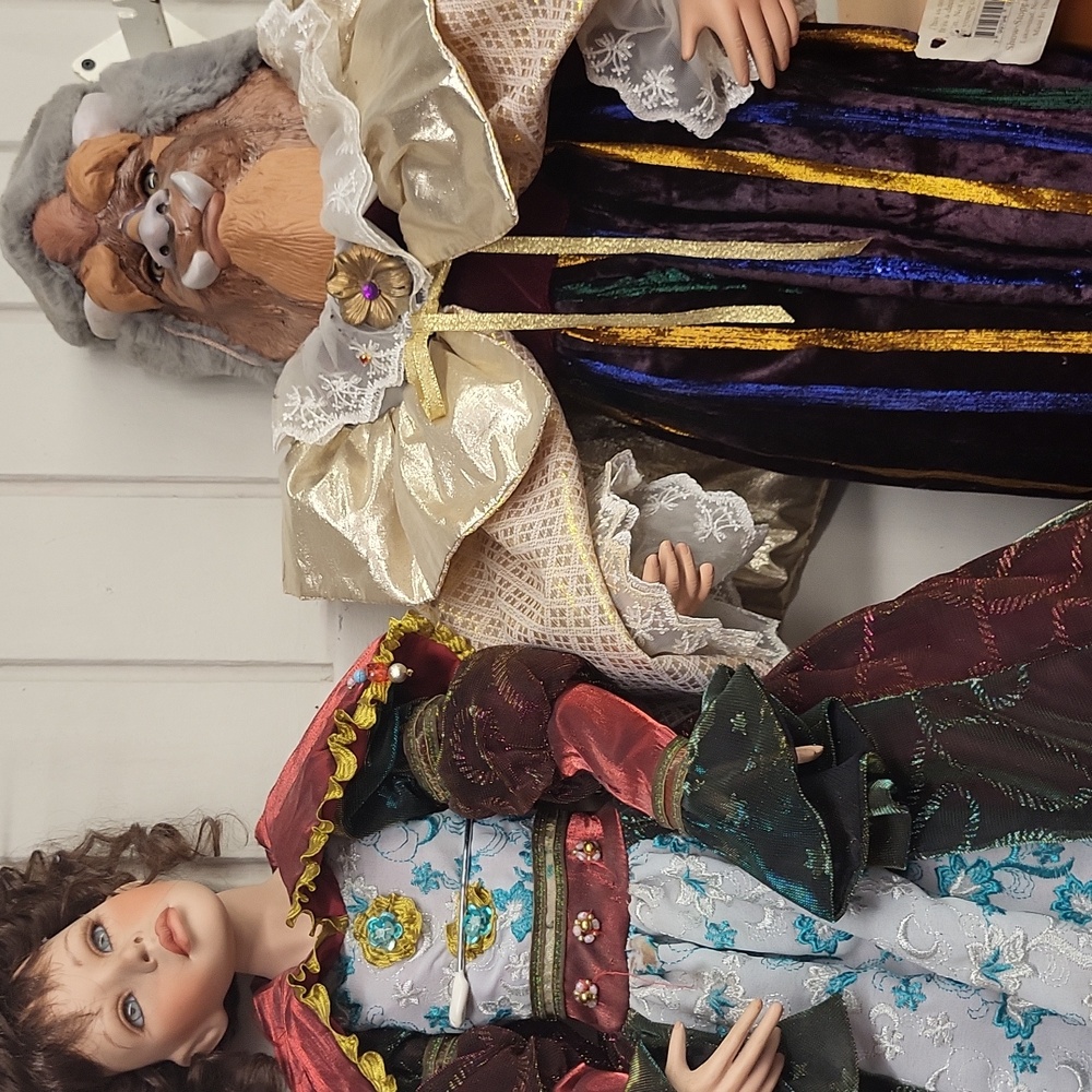 Limited Edition Beauty and The Beast Porcelain Collectors dolls.